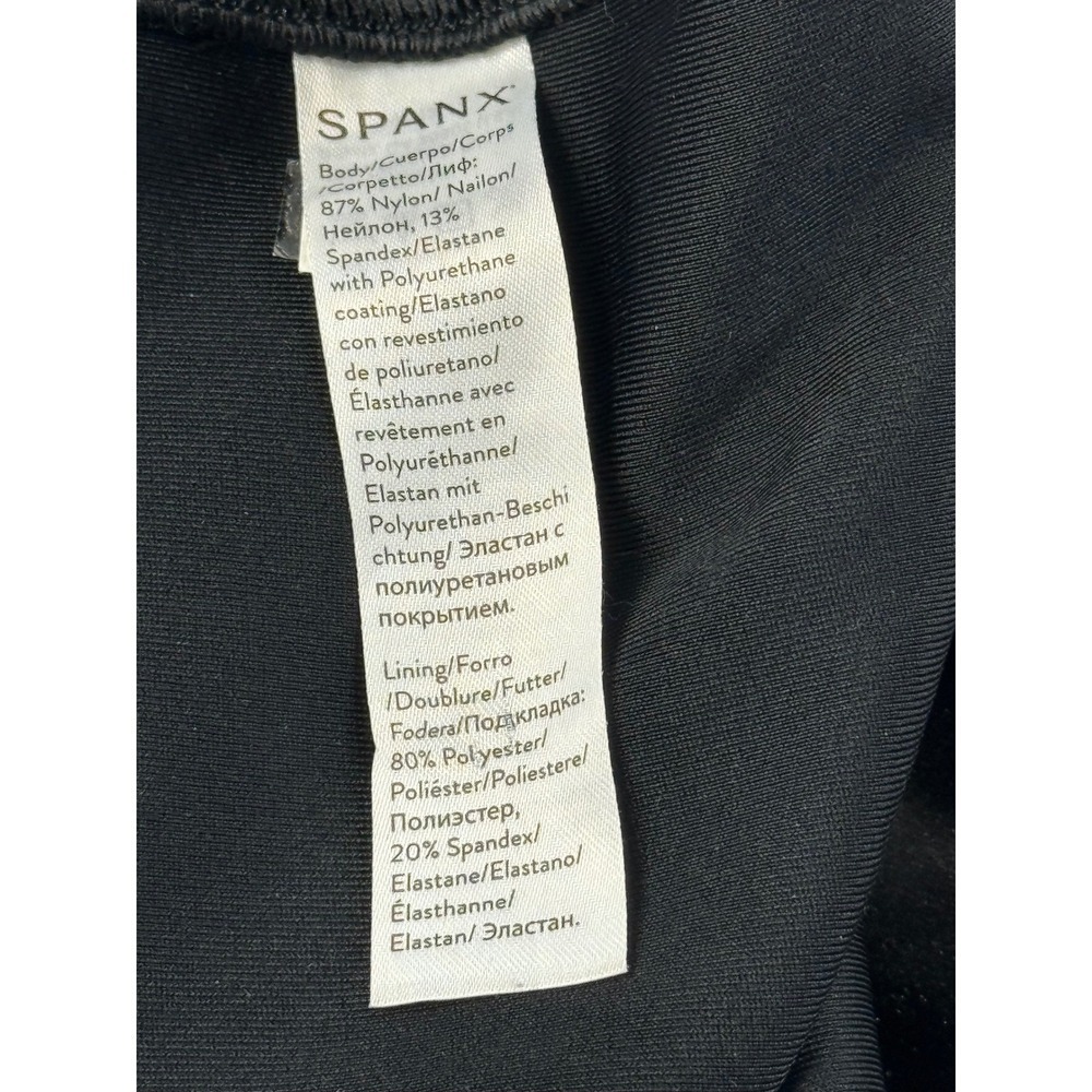 SPANX Small Petite Faux Leather Leggings High Waist Black Pull On Pants‎ - Picture 8 of 9